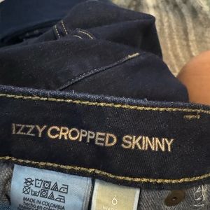 Michael Kors, Izzy cropped skinny jeans, dark denim size 6